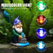 Colour Changing Solar LED Light Funny Dwarf Sculpture